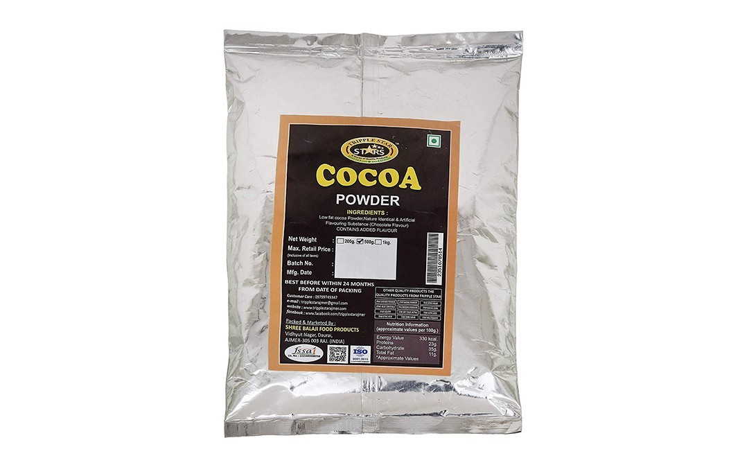 Tripple Star Cocoa Powder    Pack  500 grams